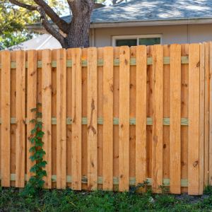 Fence made of wooden planks