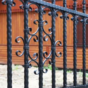 Wrought-iron fencing; black